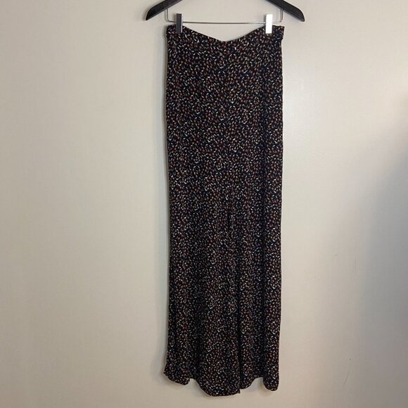 Free People Black Easy Peasy Cherry Crepe Wide Leg-sz 4 - Picture 2 of 8